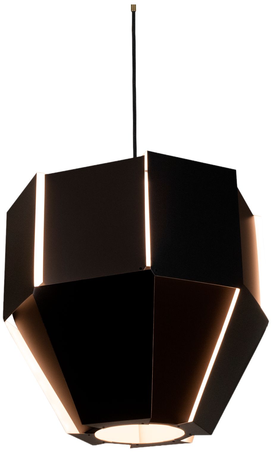 Astrum 18.5" Matte Black & White 3000K LED Pendant