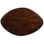 4_Asymmetric  Mango Wood Coffee Table with Conical Base, Walnut Finish more views