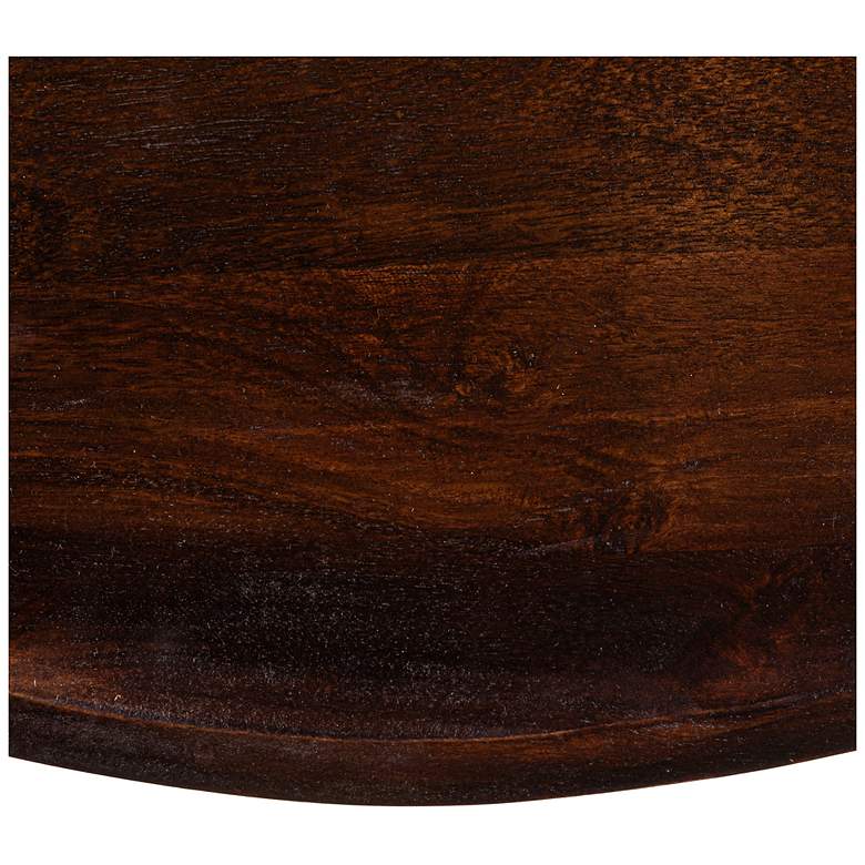 Image 6 Asymmetric  Mango Wood Coffee Table with Conical Base, Walnut Finish more views
