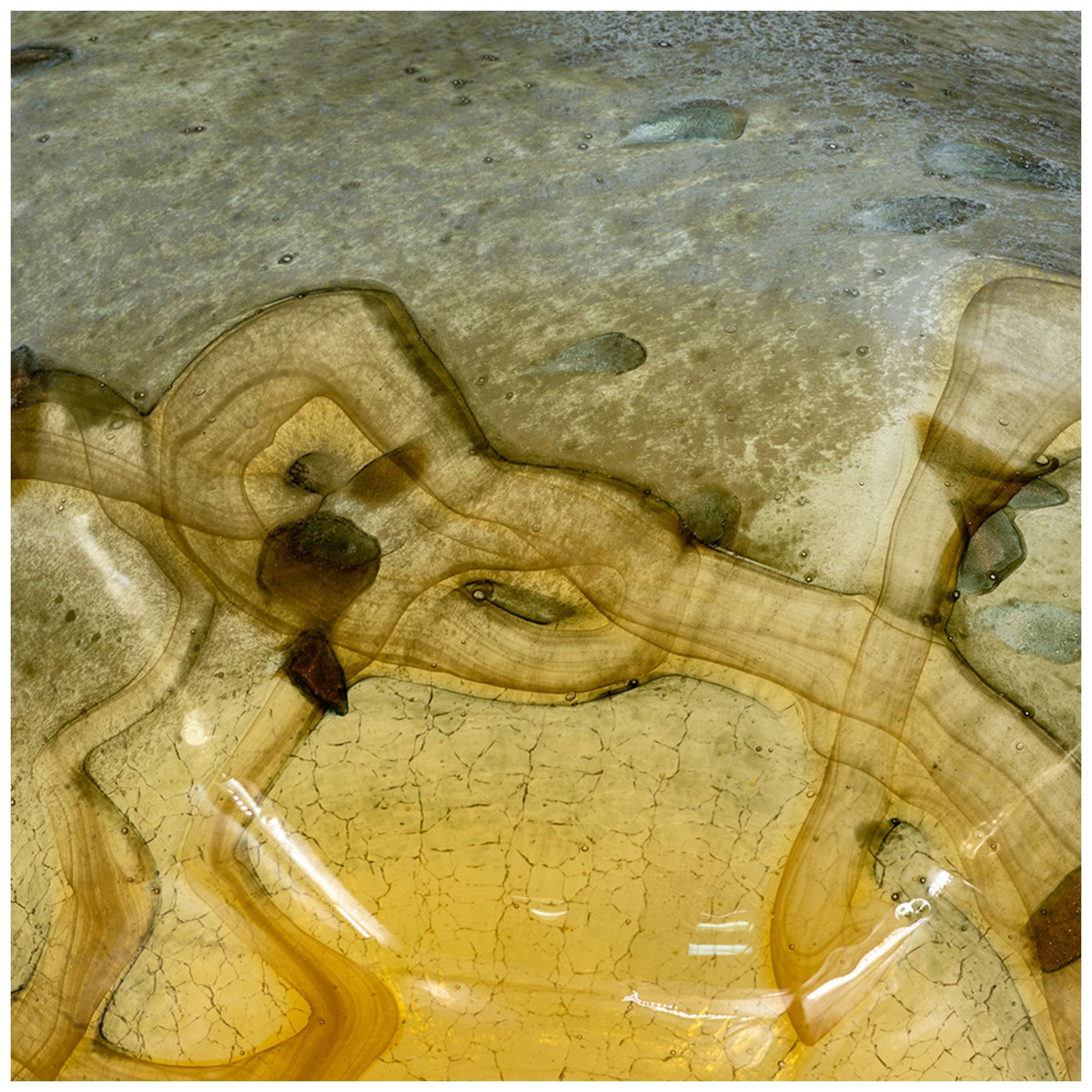 Image 6 Asymmetrical Glass Bowl - Black, Amber more views