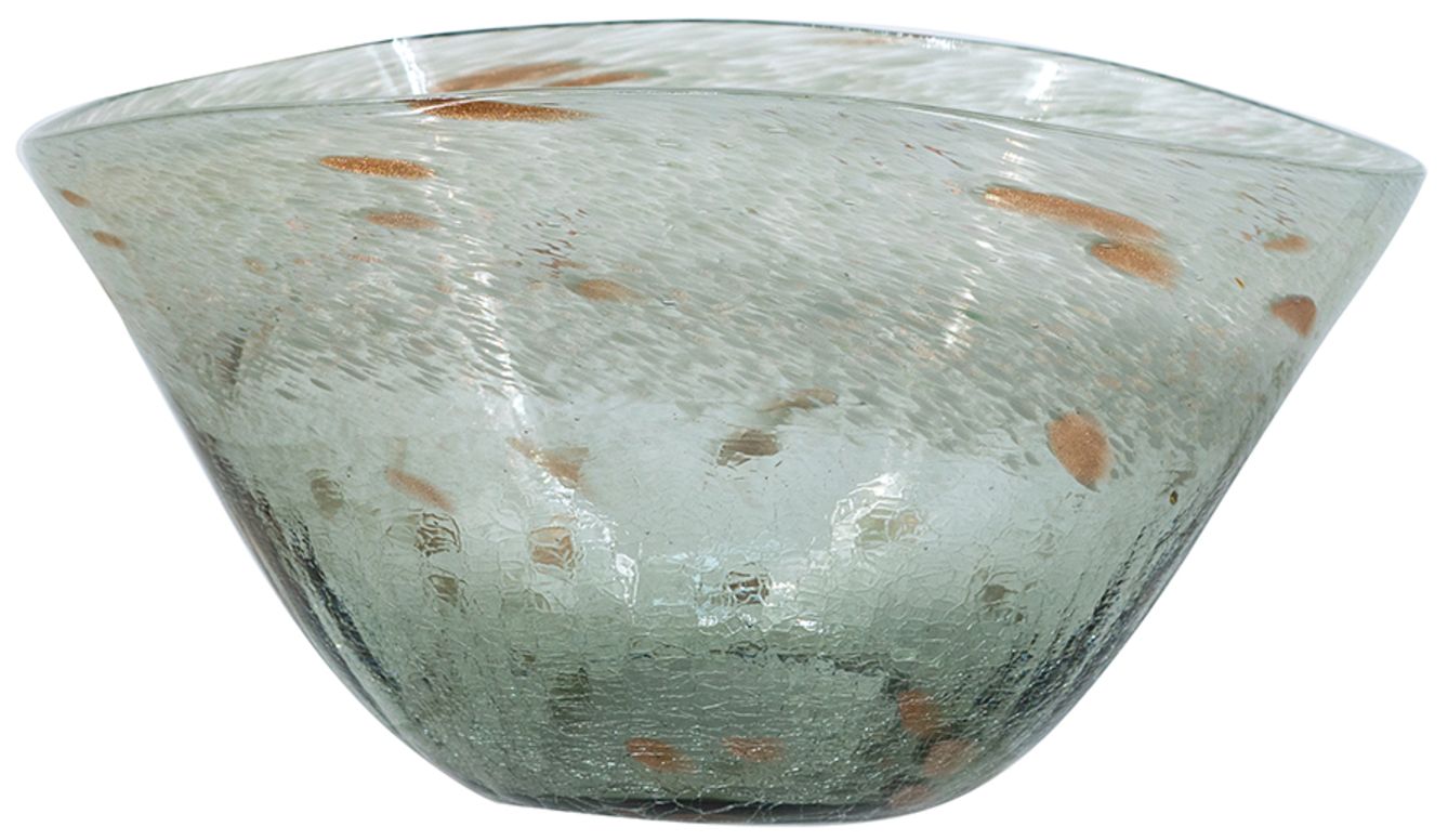 Image 3 Asymmetrical Glass Bowl - Smoky Gray, Brown more views