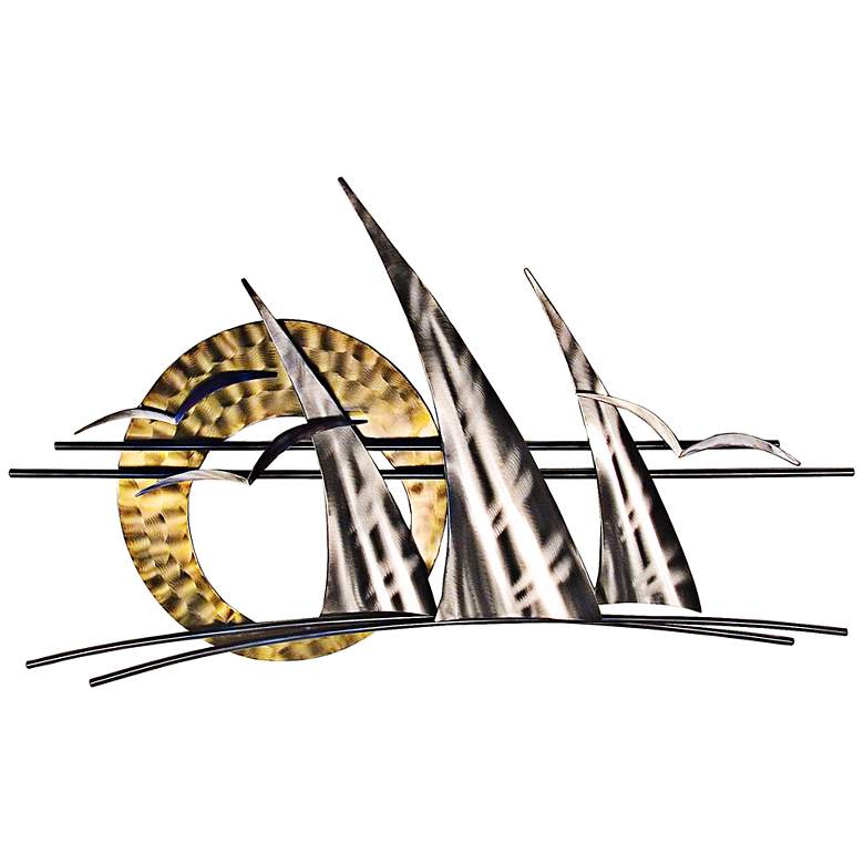 Image 1 At the Races 48" Wide Metal Wall Art
