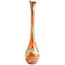 At-U-Large 32" High Orange Glass Modern Floor Vase