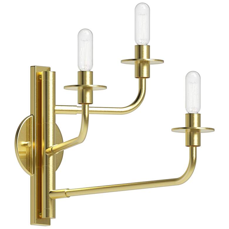 Image 1 Atelier 12.75" Satin Brass Sconce