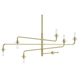 Image1 of Atelier 40.25" 6 Light Satin Brass Pendant