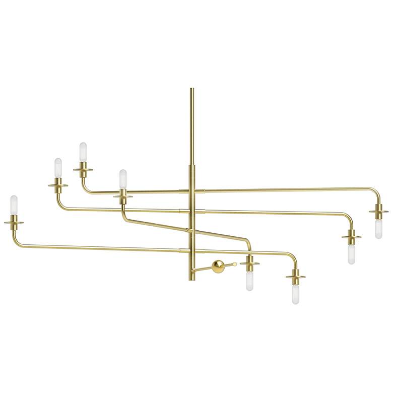 Image 1 Atelier 60" 8 Light Satin Brass Pendant
