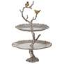 2_Atelier Gold and Silver 24" High 2-Tier Serving Plates more views