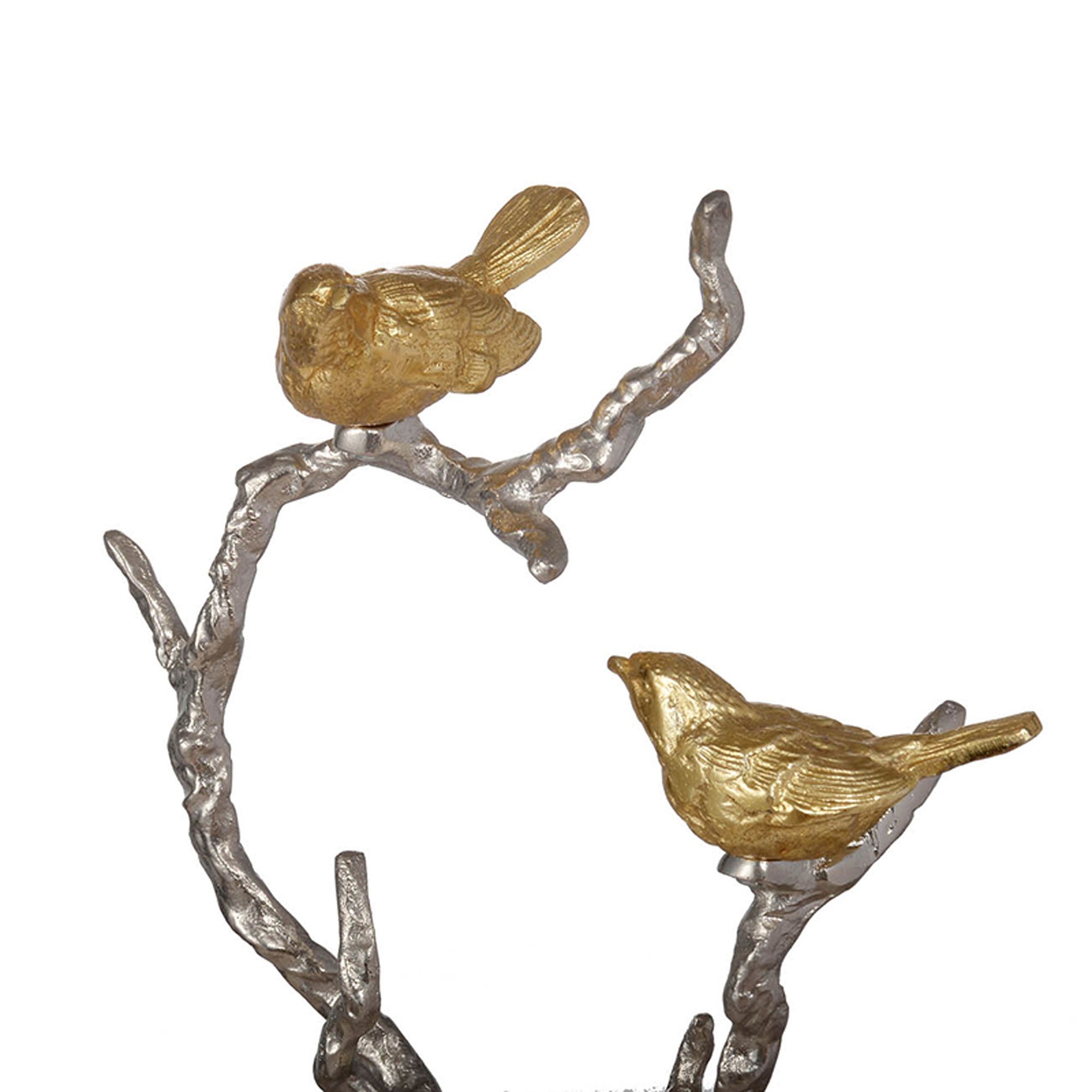 Image 3 Atelier Gold and Silver 24" High 2-Tier Serving Plates more views