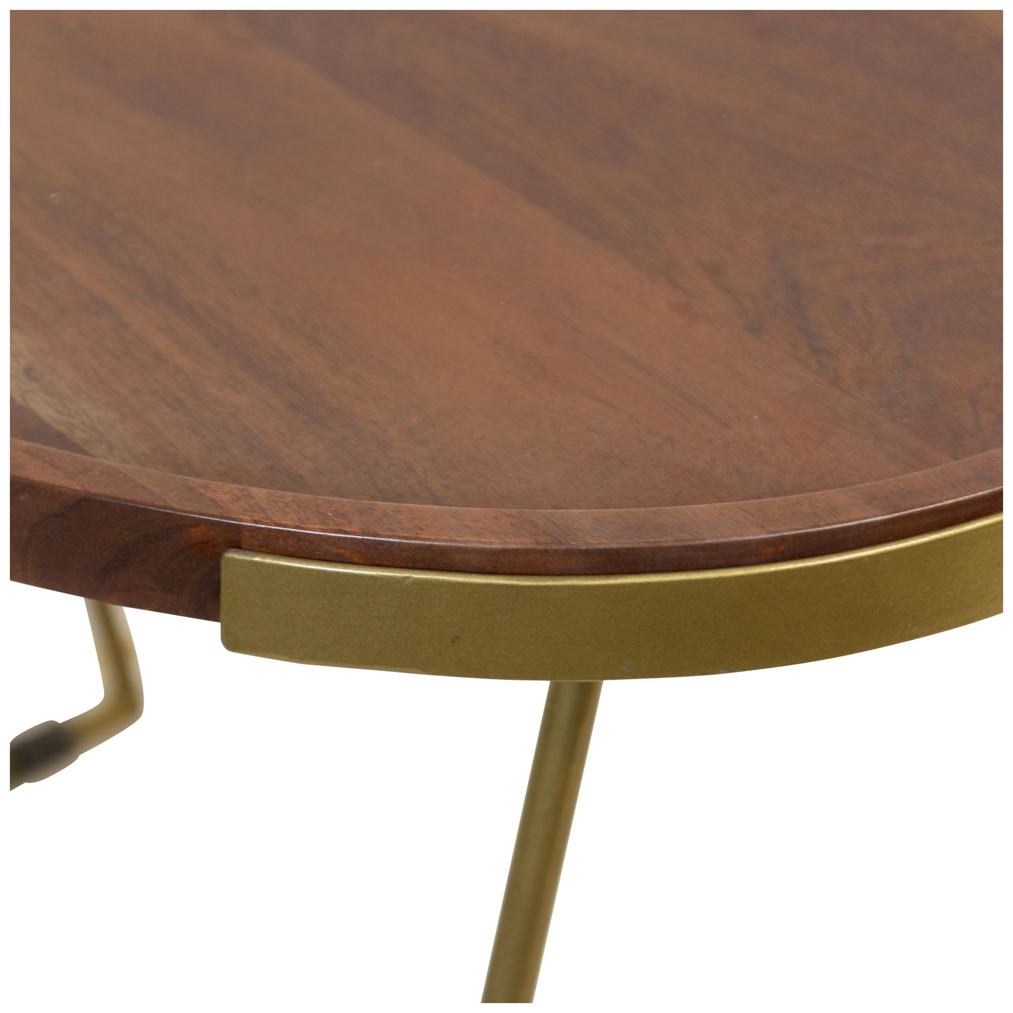 Image 2 Atelier Nesting Accent Table - Honey Brown & Warm Gold - Set of 2 more views