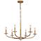 Atella 32" Wide Ashen Gold 6-Light Chandelier