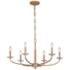 Atella 32" Wide Ashen Gold 6-Light Chandelier