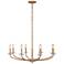 Atella 36" Wide Ashen Gold 8-Light Chandelier