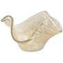 1_Atena 14" Wide Transparent Gold Bowl