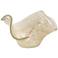 Atena 14" Wide Transparent Gold Bowl