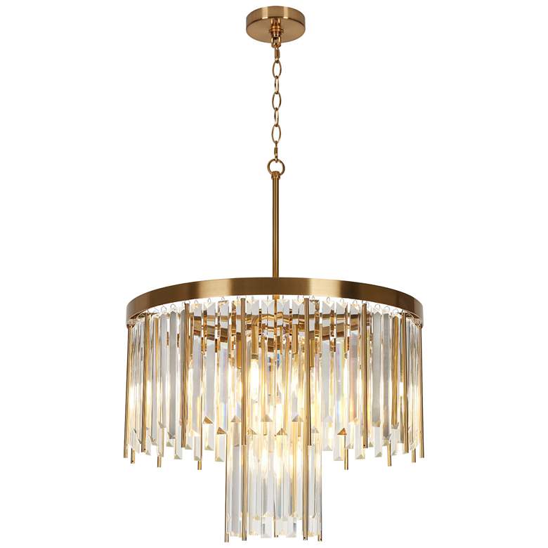 Image 1 Athean 7-Light Crystal 2-Tier Chandelier