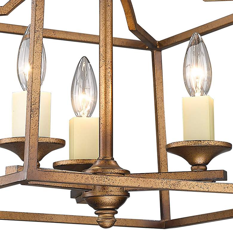 Image 2 Athena 14 1/2" Wide Grecian Gold 3-Light Ceiling Light more views