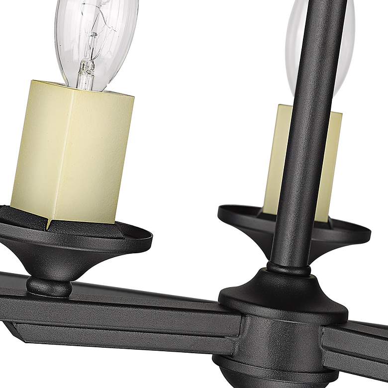 Image 3 Athena 14 1/2" Wide Natural Black 3-Light Ceiling Light more views