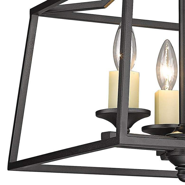 Image 4 Athena 14 1/2" Wide Natural Black 3-Light Ceiling Light more views