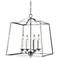 Athena 19" Wide Chrome Open Cage Large Foyer Pendant