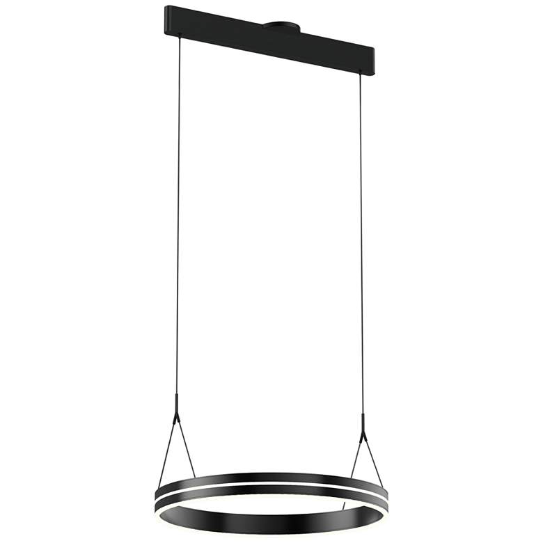 Image 1 Athena 20.5" Satin Brushed Black Pendant