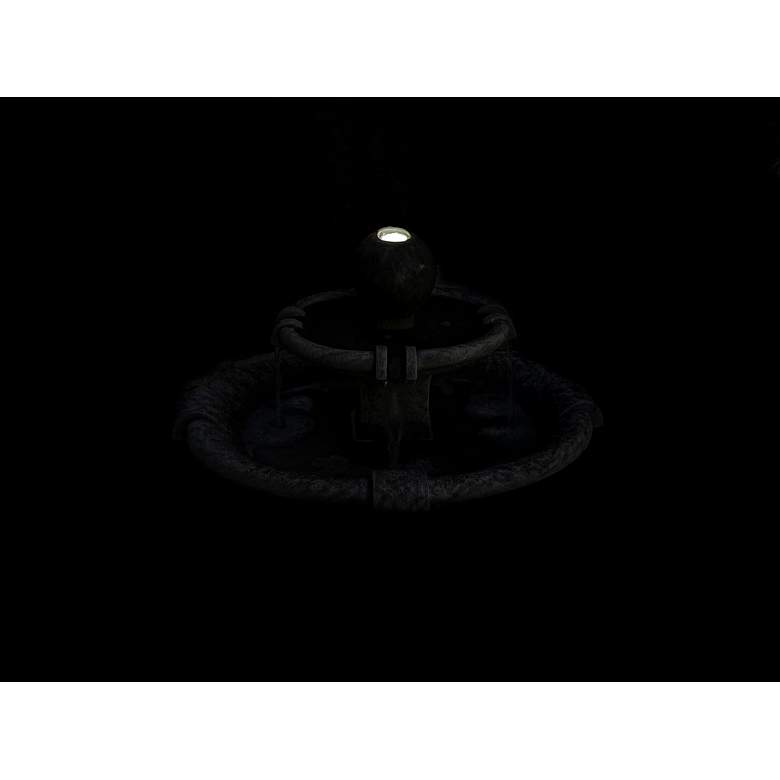 Image 4 Athena 27 1/2"H Trevia Graystone LED Outdoor Water Fountain more views