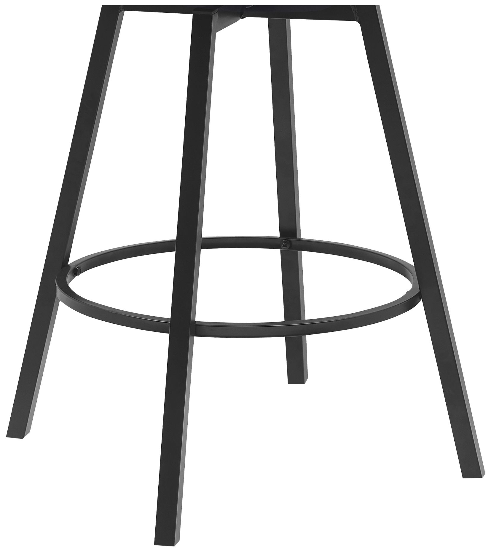 Image 3 Athena 27 in. Swivel Barstool in Black Wood, Metal and Light Grey Fabric more views