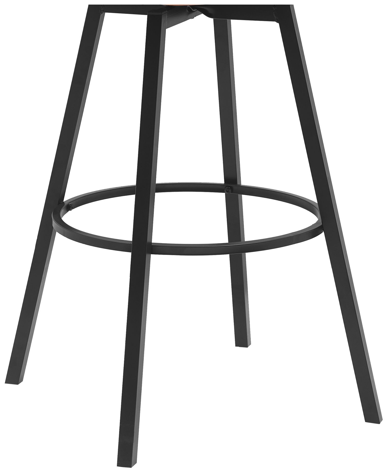 Image 7 Athena 31 in. Swivel Barstool in Walnut Wood, Metal and Cream Faux Leather more views