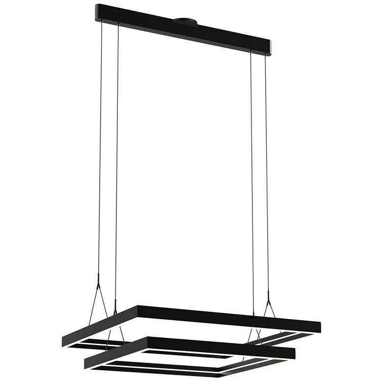 Image 1 Athena 33.5 inch Satin Brushed Black Pendant