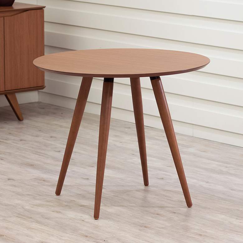 Image 1 Athena 35 1/2" Wide Maple Cream Wood Round Dining Table