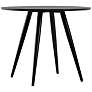 Athena 35 1/2" Wide Matte Black Wood Round Dining Table