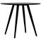 Athena 35 1/2" Wide Matte Black Wood Round Dining Table