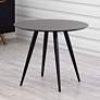 Athena 35 1/2" Wide Matte Black Wood Round Dining Table