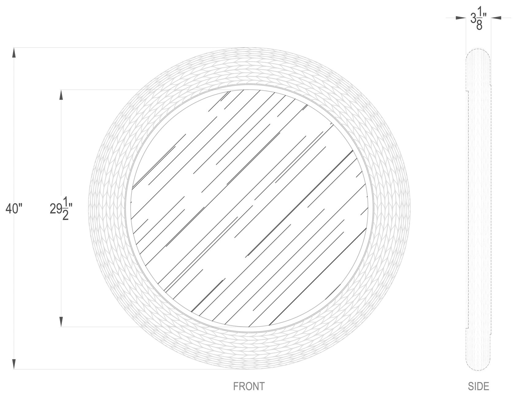 Image 5 Athena 40-in Round Wall Mirror - French Gold/Natural Seagrass more views