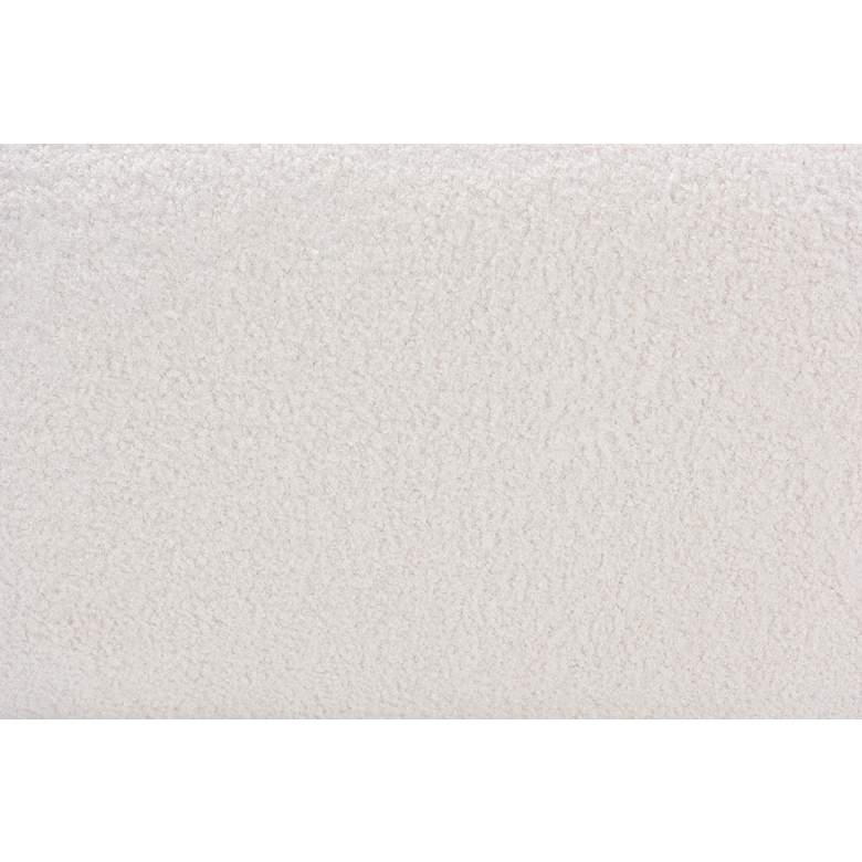 Image 5 Athena Ivory Boucle Fabric Square Tufted Ottoman more views