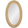 1_Athena Natural Seagrass 24 1/4" x 40 1/4" Oval Wall Mirror