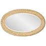 2_Athena Natural Seagrass 24 1/4" x 40 1/4" Oval Wall Mirror more views