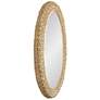 3_Athena Natural Seagrass 24 1/4" x 40 1/4" Oval Wall Mirror more views