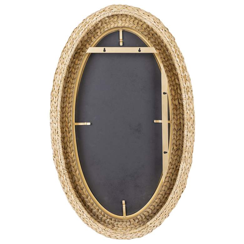 Image 4 Athena Natural Seagrass 24 1/4" x 40 1/4" Oval Wall Mirror more views