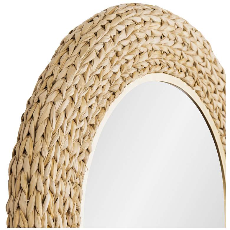 Image 5 Athena Natural Seagrass 24 1/4" x 40 1/4" Oval Wall Mirror more views