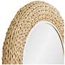 5_Athena Natural Seagrass 24 1/4" x 40 1/4" Oval Wall Mirror more views
