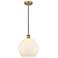 Athens 10" Brushed Brass Mini Pendant w/ Matte White Shade