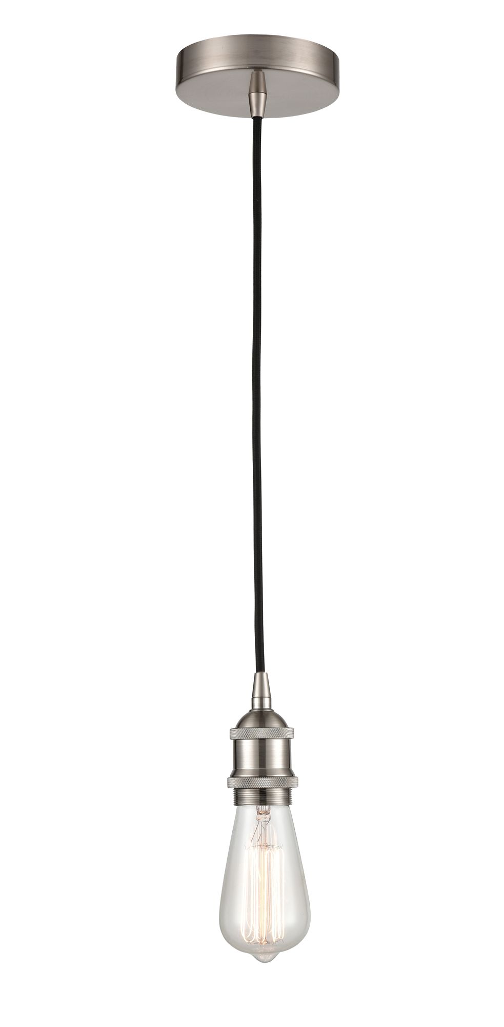 Image 2 Athens 10" Brushed Satin Nickel Mini Pendant w/ Seedy Shade more views