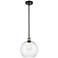 Athens 10" LED Mini Pendant - Black Antique Brass - Clear Shade