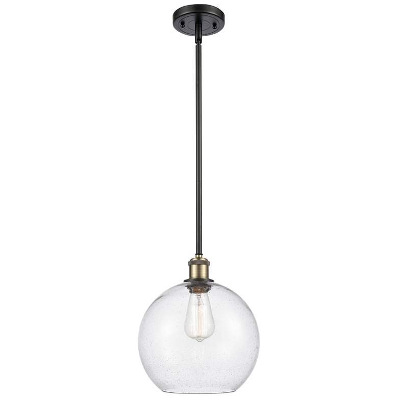 Image 1 Athens 10" LED Mini Pendant - Black Antique Brass - Seedy Shade