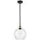 Athens 10" LED Mini Pendant - Black Antique Brass - Seedy Shade
