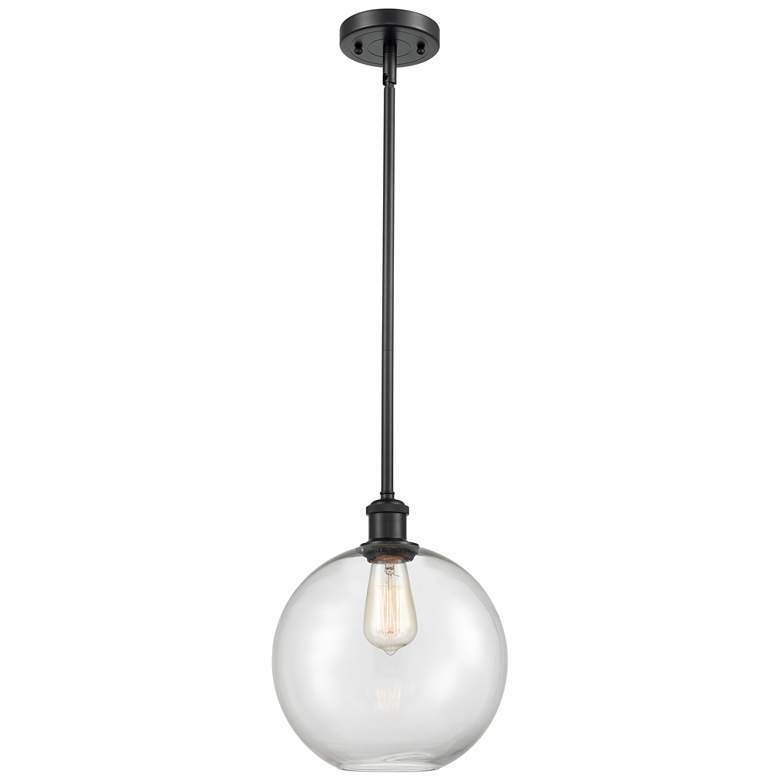 Image 1 Athens 10" LED Mini Pendant - Matte Black - Clear Shade