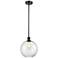 Athens 10" LED Mini Pendant - Matte Black - Clear Shade