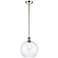 Athens 10" LED Mini Pendant - Polished Nickel - Clear Shade