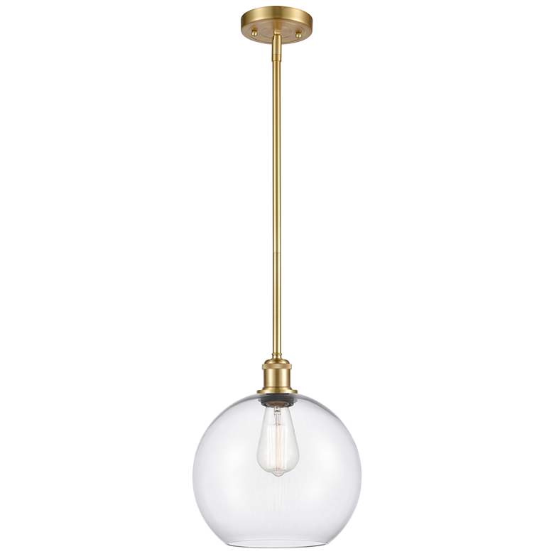 Image 1 Athens 10" LED Mini Pendant - Satin Gold - Clear Shade