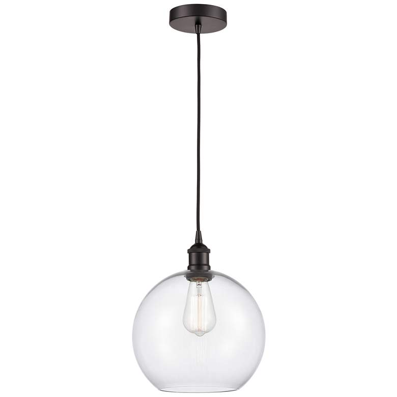 Image 1 Athens 10" Oil Rubbed Bronze Mini Pendant w/ Clear Shade